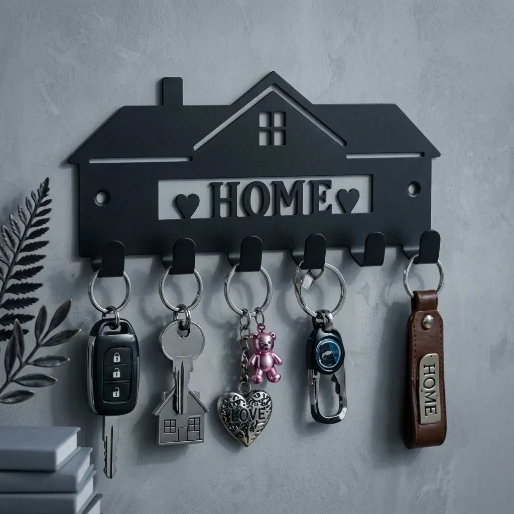 Sweet Home Wall Metal Key Hanger