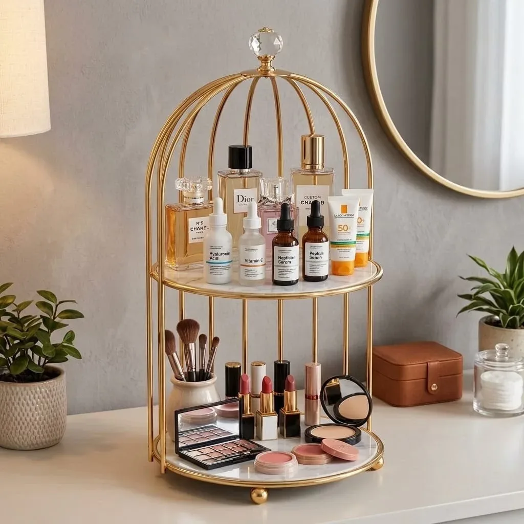 Loft 'Birdcage' 2-Tier Luxury Vanity Organizer