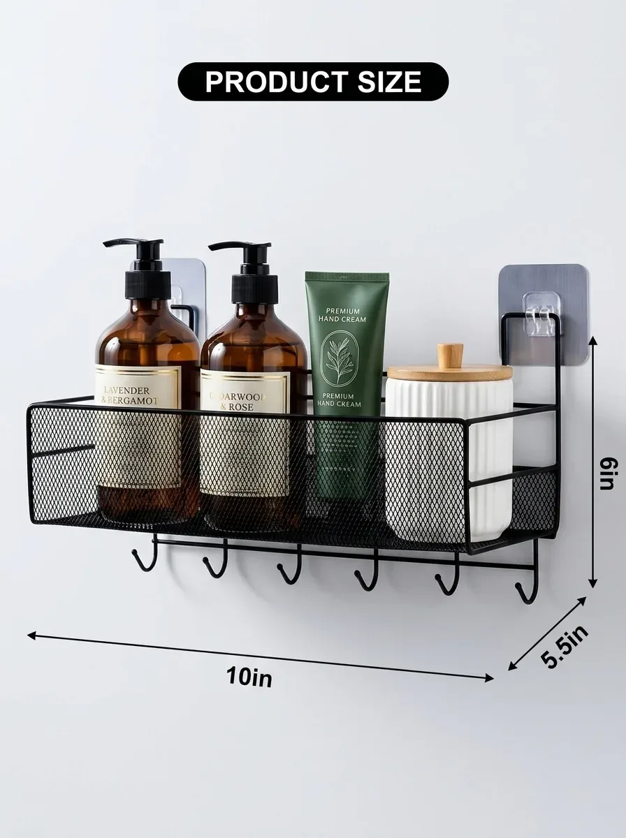 Loft Punch-Free Mesh Basket Utility Rack