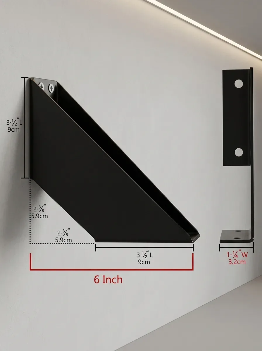 Aura Minimalist Floating Shelf Brackets (Pair)