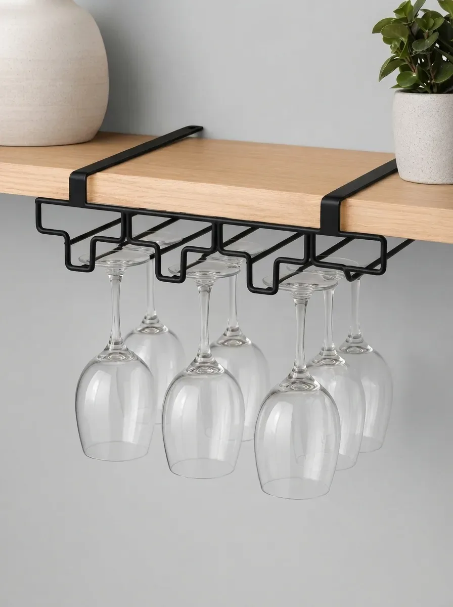 Loft Under-Cabinet 3-Slot Stemware & Glass Rack