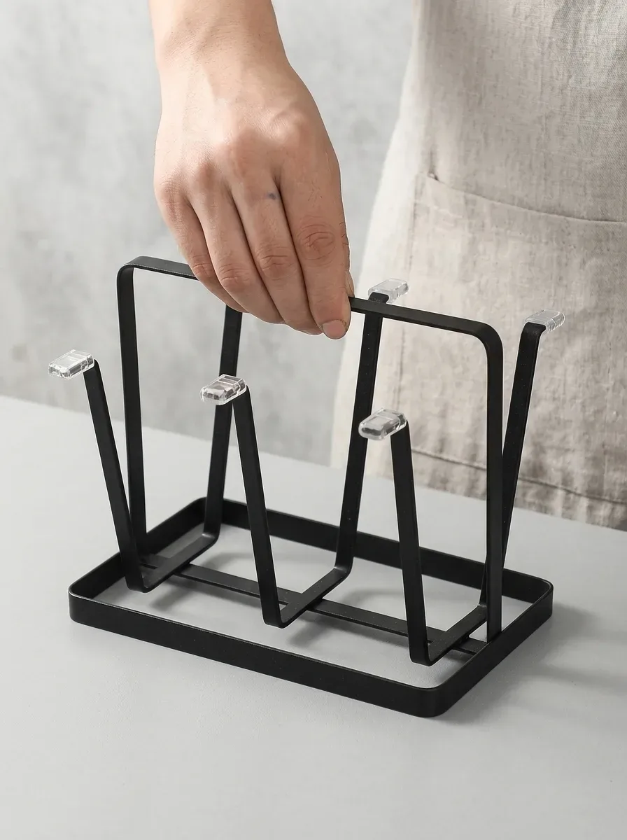 Loft 6-Hook Countertop Glass Drying Stand