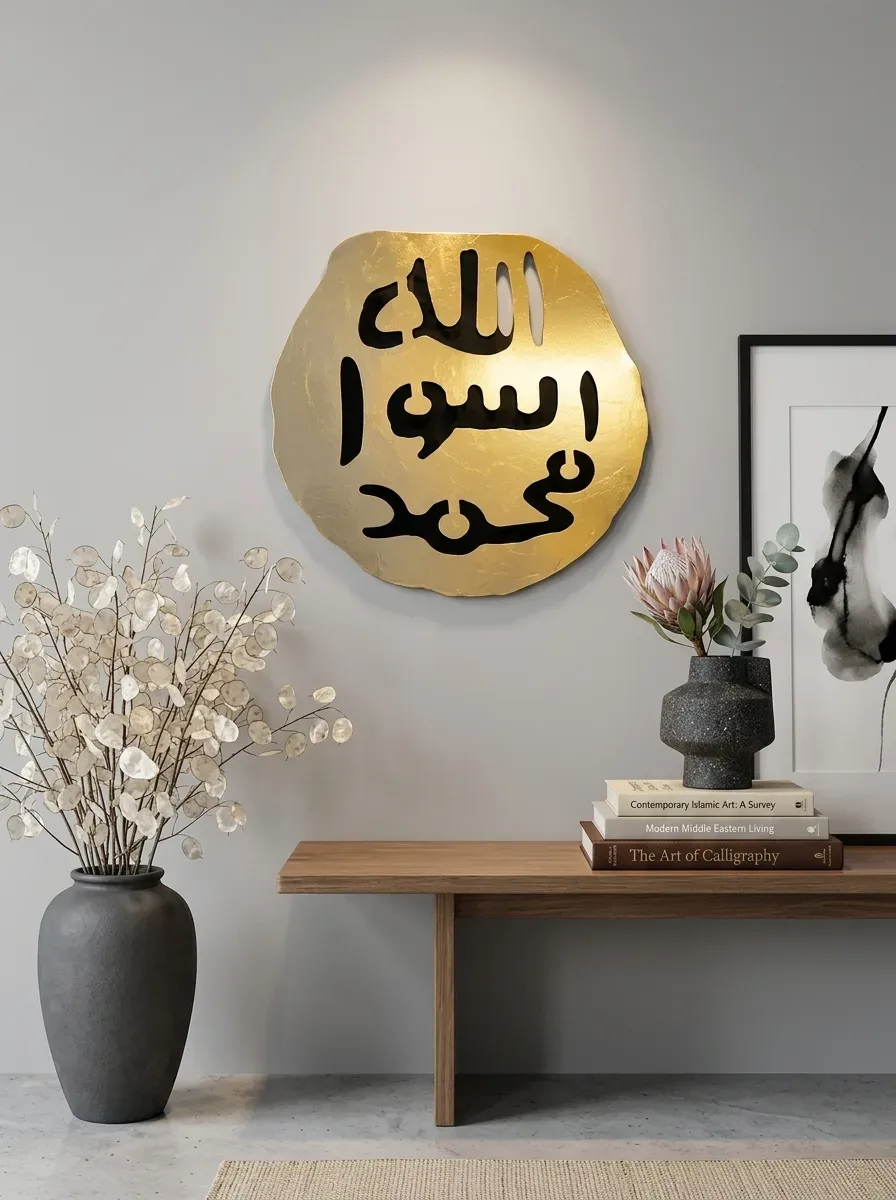 'Mohar-e-Nabuwat' Metallic Wall Art