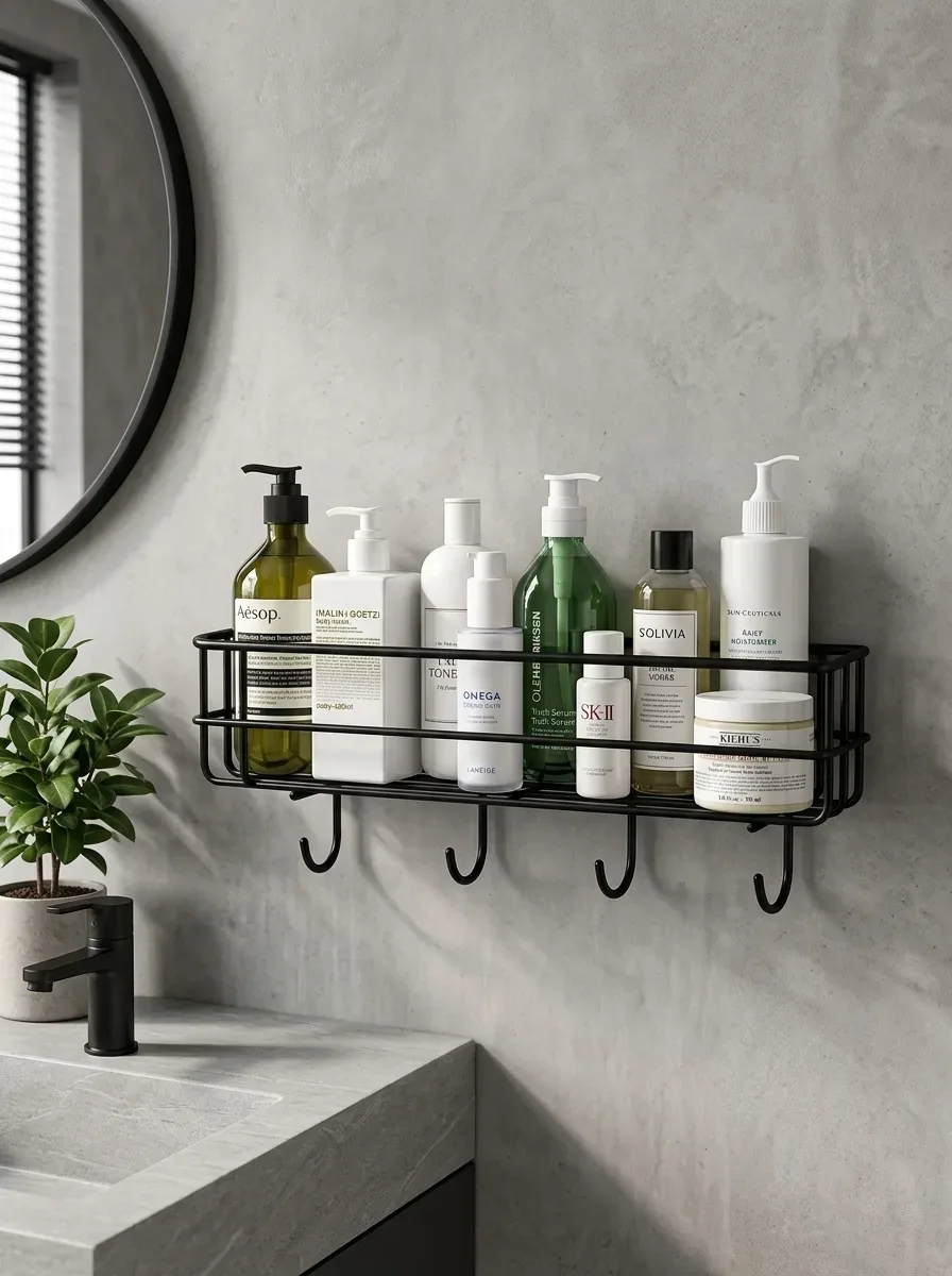 Loft Punch-Free Multiuse Rack with Hooks