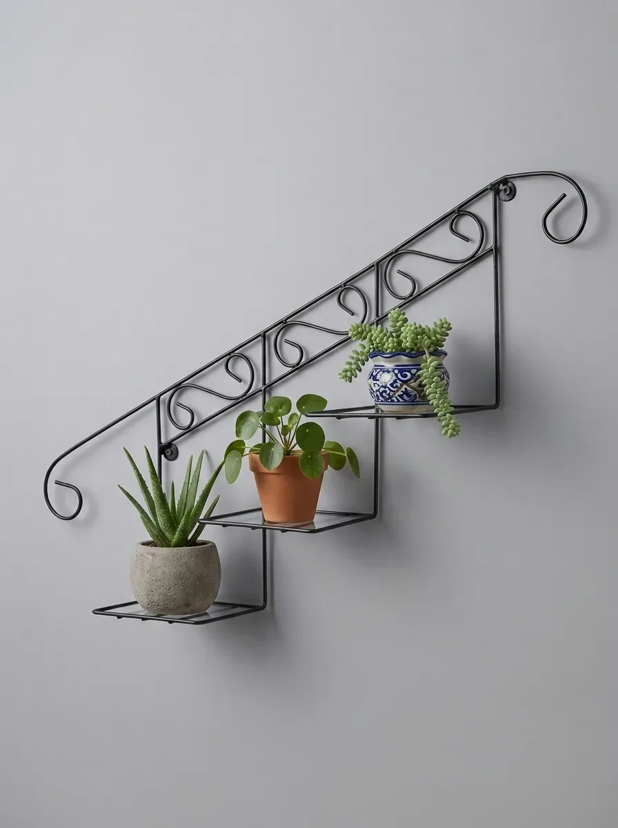 Aura 'Staircase' 3-Tier Metallic Planter Shelf