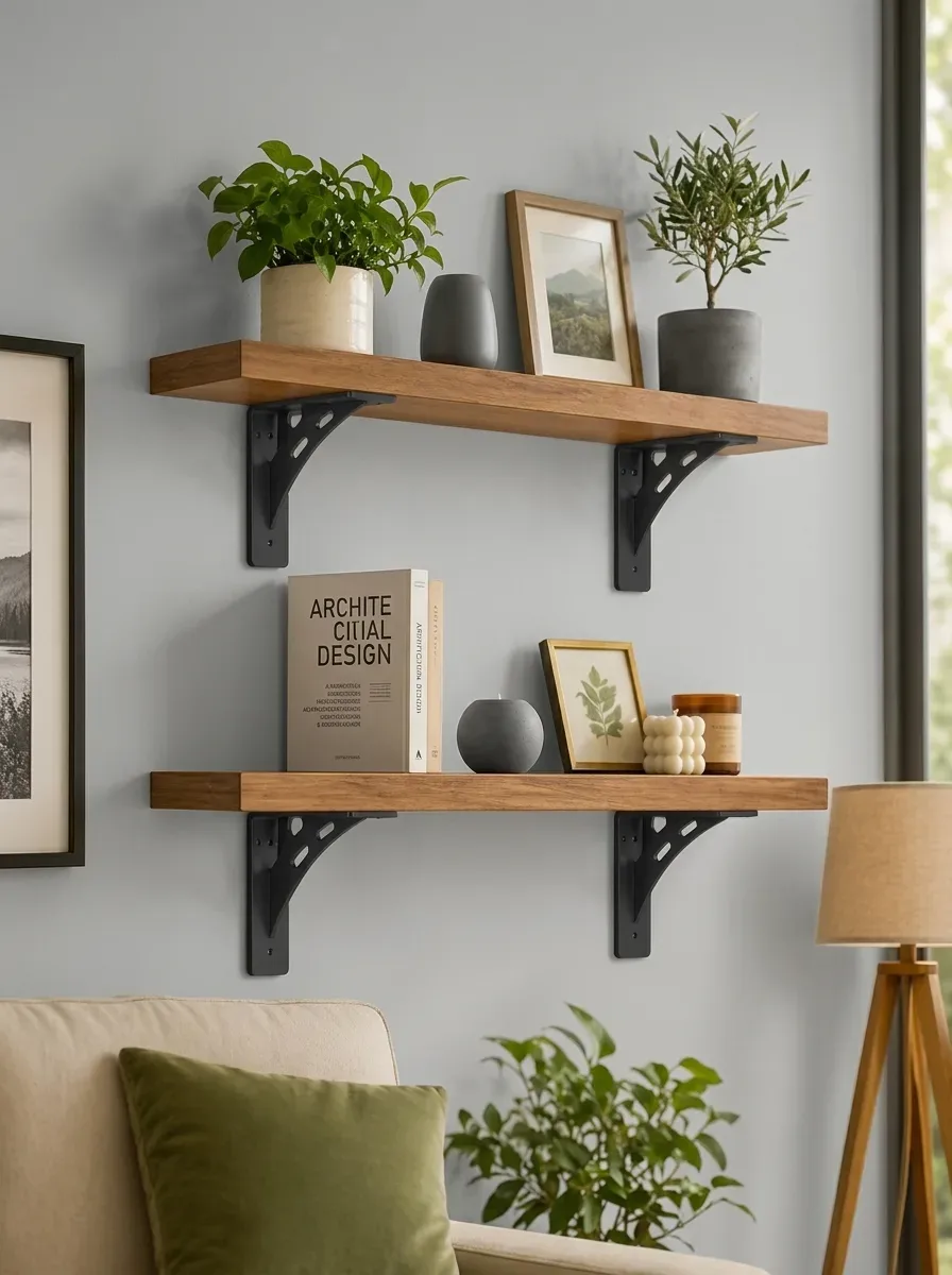 Aura 'Star-Cut' Decorative Shelf Brackets (Pair)
