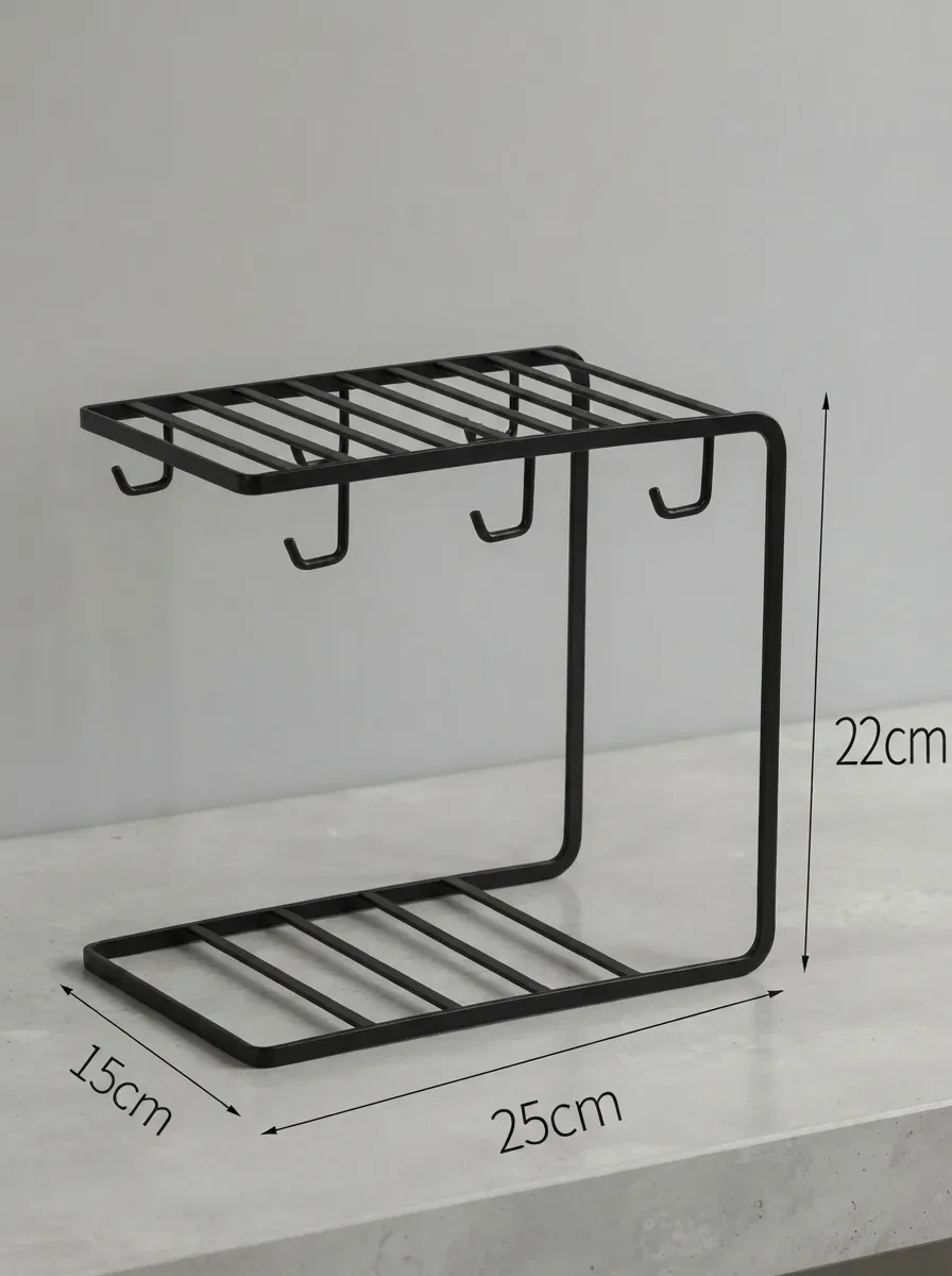 Loft 2-Tier Coffee Mug Stand & Saucer Organizer