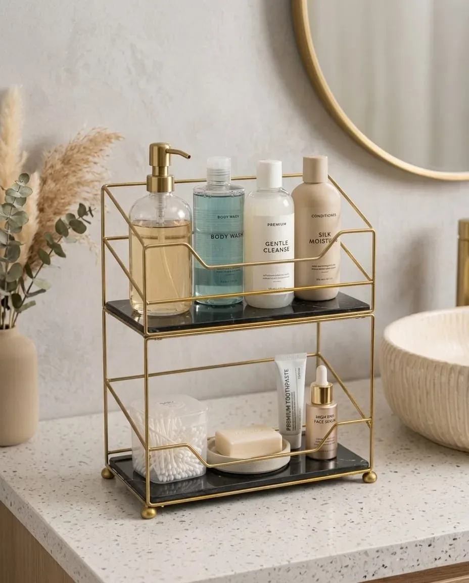 Loft Geometric 2-Tier Vanity Organizer