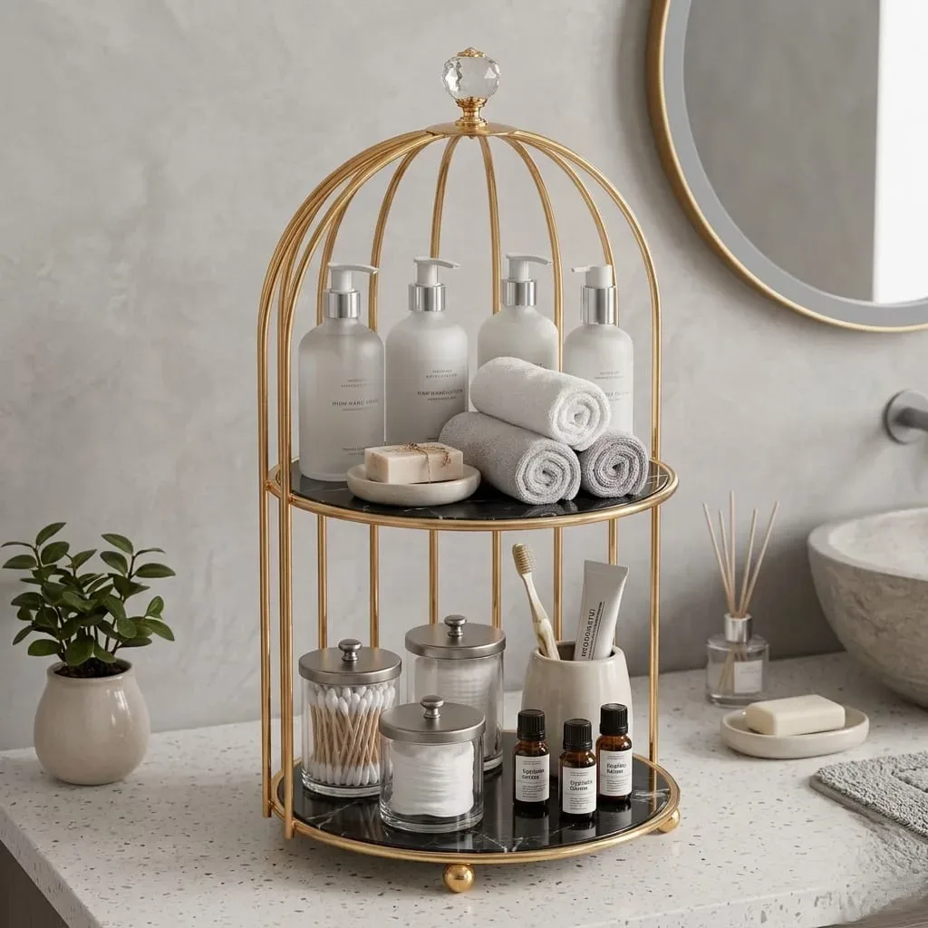Loft 'Birdcage' 2-Tier Luxury Vanity Organizer