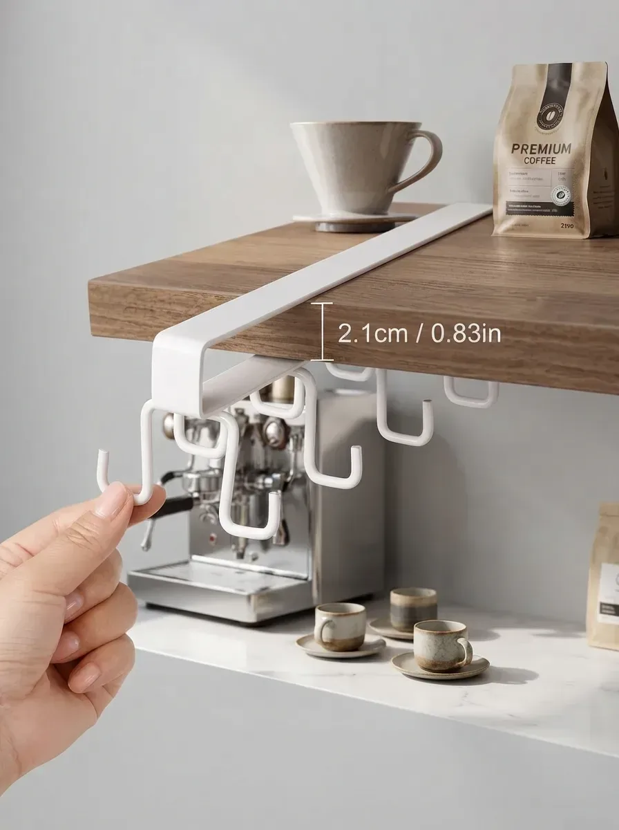 Loft Under-Cabinet Multiuse Mug & Utensil Rack