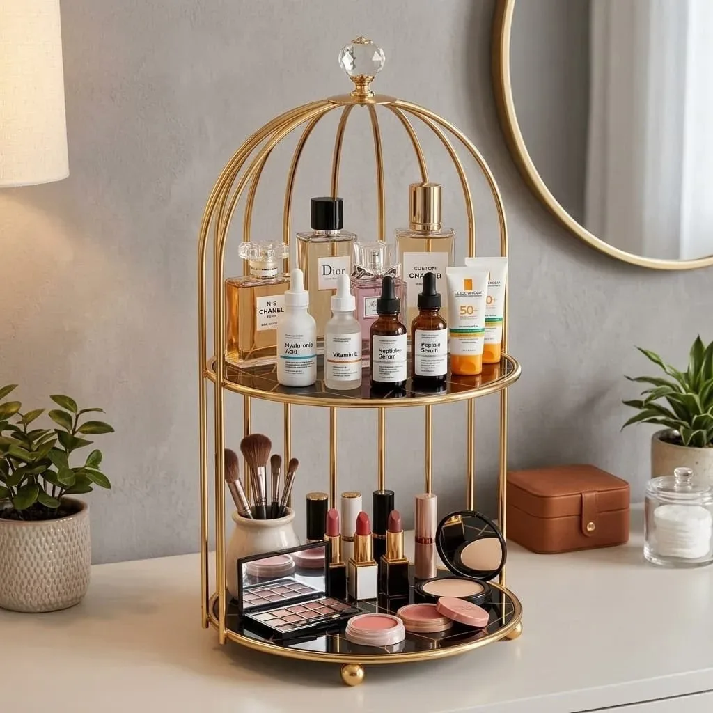 Loft 'Birdcage' 2-Tier Luxury Vanity Organizer