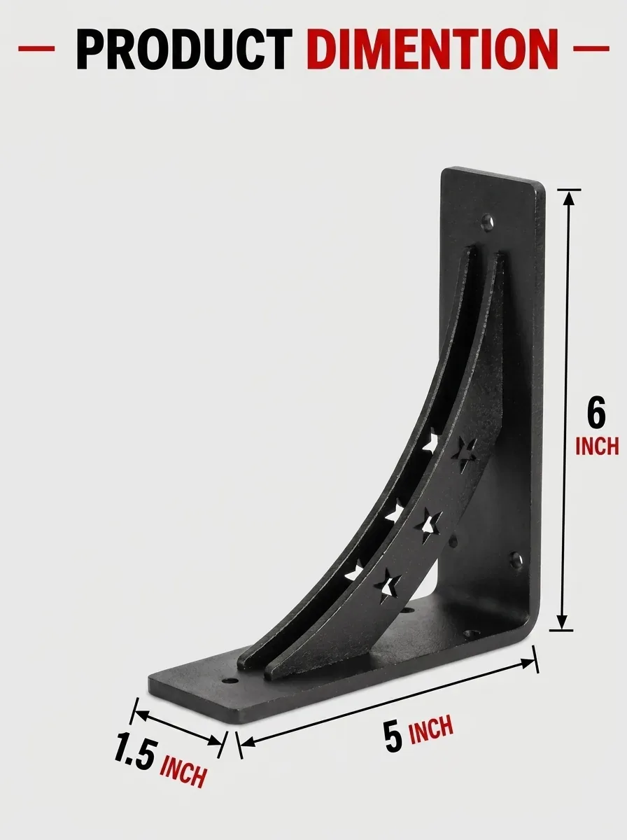 Aura 'Star-Cut' Decorative Shelf Brackets (Pair)
